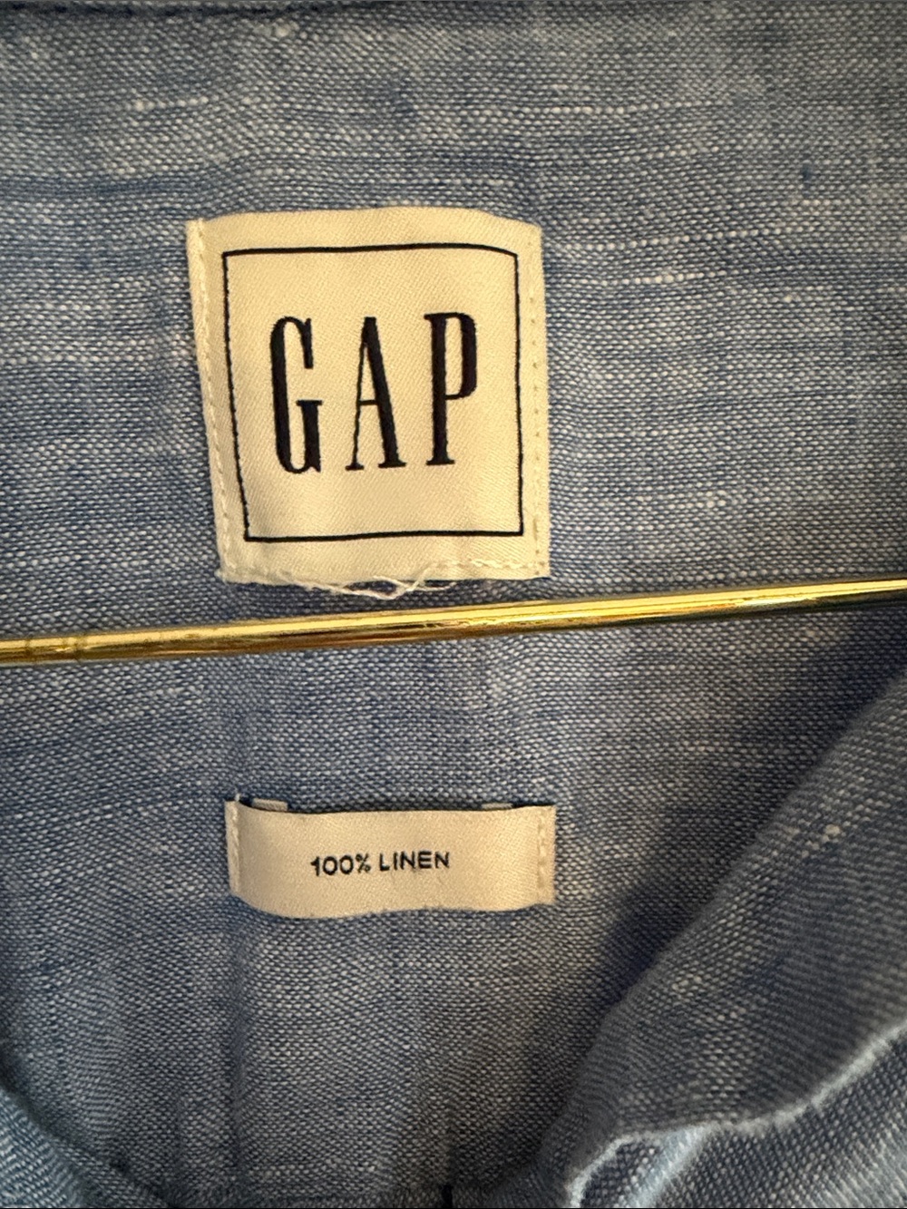 GAP Light Blue Linen Button-Down Shirt - Picture 2 of 4